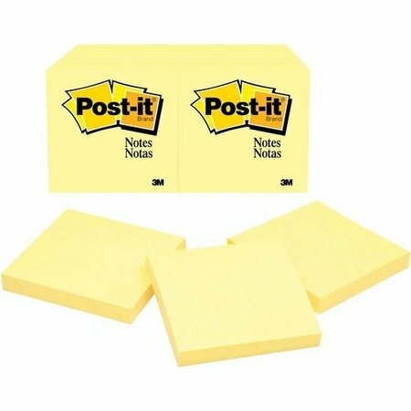 3M COMMERCIAL OFC SUP NOTE, POST-IT, 3X3, CA, 2PK MMM654YWBD